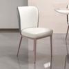 Modern Faux Leather Dining Chairs, Set of 4, with Backrests and Metal Legs view 1