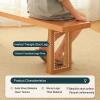 ZIGTUEI Solid Wood Bench, Entryway Shoe Bench, Dining Bench, Brown, 59 x 17.7 x 12.6 in view 2