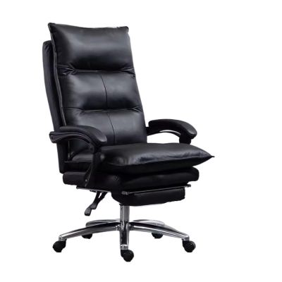 Ergonomic Executive Office Chair with High Backrest, Cushion and Adjustable Swivel Base, Black