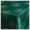 StoffTex Christmas Tablecloth | Table Cover | Durable Scratch-Resistant | Festive Christmas Decoration (Green-Gold, Style 3, 120 x 120 cm) view 2