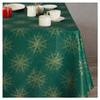 StoffTex Christmas Tablecloth | Table Cover | Durable Scratch-Resistant | Festive Christmas Decoration (Green-Gold, Style 3, 120 x 120 cm) view 3