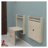Wall-Mounted Folding Chair with Armrests, Slim Hidden Design, 150 kg Capacity, Paint-Free, Steel Hardware Included (Oak) view 1