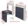 Wall-Mounted Folding Chair with Armrests, Slim Hidden Design, 150 kg Capacity, Paint-Free, Steel Hardware Included (Oak) view 2
