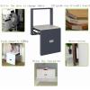 Wall-Mounted Folding Chair with Armrests, Slim Hidden Design, 150 kg Capacity, Paint-Free, Steel Hardware Included (Oak) view 3
