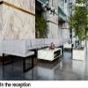 MEBLINI Toni Dining Corner Bench with Extendable Table, Left, Light Gray Velvet/Matte White, 128 x 168 x 87 cm view 3