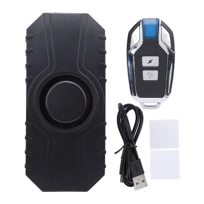 Bicycle Alarm with Remote Control, Anti-Theft Vibration and Motion Sensor, IP55 Waterproof Rechargeable Wireless Alarm for Bicycles and Motorcycles