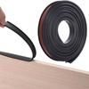EYRMQWJPC Self-Adhesive Sealing Strip, U-Shaped Edge Banding, 16.4 ft (5 m), 940 mm, Flexible TPE Furniture Edge Protector (Black, 17 mm) view 1