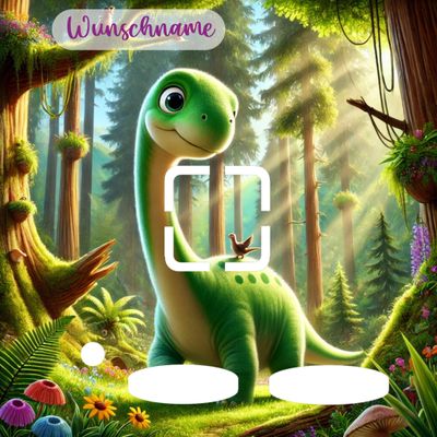 Laminated Toniebox 1 Protective Sticker, Personalized with Name – Brachiosaurus