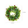 GARVALON 1-Piece Christmas Artificial Garland with Green Leaves and Red Berries for Door and Wall Decoration view 2