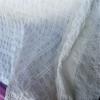 White 3D Pleated Chiffon Voile Fabric, 1 m x 45 cm view 2
