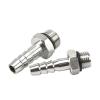 304 Stainless Steel Barb Fitting, Fine-Thread, Thickened, PT1/8, 1/4, 3/8 Male Thread Nozzle for Leather Hose, Water and Oil Pipe Connector, CZAOINCU (304 BT10-02) view 1