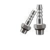 304 Stainless Steel Barb Fitting, Fine-Thread, Thickened, PT1/8, 1/4, 3/8 Male Thread Nozzle for Leather Hose, Water and Oil Pipe Connector, CZAOINCU (304 BT10-02) view 2