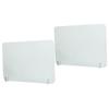 Transparent PVC Desk Dividers, 2-Piece Set, White view 1