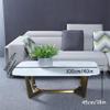 GLJTUO Modern White Natural Marble Coffee Table view 2