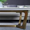 GLJTUO Modern White Natural Marble Coffee Table view 4