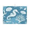 Mexpekil Ocean Seahorse Starfish Coral Dish Drying Mat, 46 x 61 cm view 1