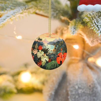 2024 Summer Hawaiian Ceramic Christmas Tree Ornament