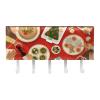 Decorative Wall-Mounted Key Holder with 5 Hooks and Mail Organizer, Self-Adhesive view 2