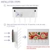 Decorative Wall-Mounted Key Holder with 5 Hooks and Mail Organizer, Self-Adhesive view 4