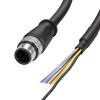 ZBLZGP M12 6-Pin A-Coded Cable for Industrial Actuator Sensors, Straight Connector, 8 m view 1
