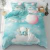 Sea Elephant Bedding Set 135 x 200 cm, 3-Piece Cute Cartoon Animal view 1