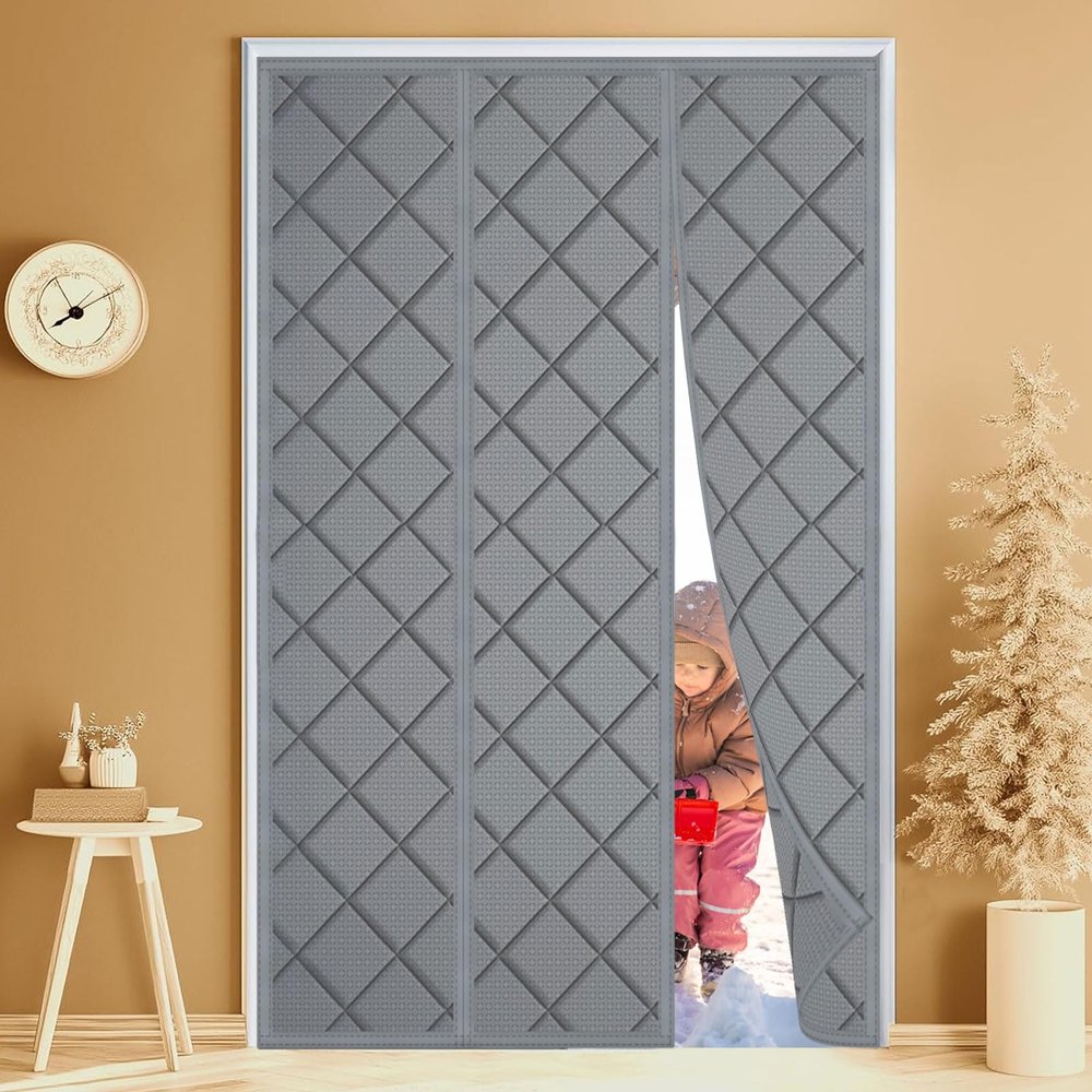 Magnetic Thermal-Insulated Screen Door Curtain, 200 x 280 cm