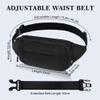 Flintronic Fanny Pack for Men and Women, Sporty Waist Bag with Extension Strap, Unisex Belt Bag for Dog Walking, Hiking, Camping, Climbing, Horseback Riding, Black view 2