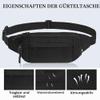 Flintronic Fanny Pack for Men and Women, Sporty Waist Bag with Extension Strap, Unisex Belt Bag for Dog Walking, Hiking, Camping, Climbing, Horseback Riding, Black view 3