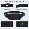 Flintronic Fanny Pack for Men and Women, Sporty Waist Bag with Extension Strap, Unisex Belt Bag for Dog Walking, Hiking, Camping, Climbing, Horseback Riding, Black view 4