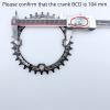 HESHUWEN Oval MTB Chainring, 104 BCD, Narrow-Wide, 32T/34T/36T/38T, Red view 3