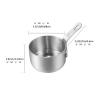 zhuyanbo007 Stainless Steel Sauce Boat with Handle, Silver, Medium view 2