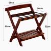 Folding Luggage Rack with Backrest, Hotel Suitcase Stand view 2