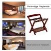 Folding Luggage Rack with Backrest, Hotel Suitcase Stand view 3