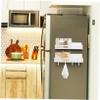 BUGUUYO 2-Piece Magnetic Metal Shelves with Hooks, Magnetic Spice Racks for Refrigerator, Kitchen, Bathroom & Locker view 4