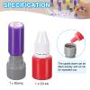 PATIKIL 10mm Letter Stamp, E Alphabet, Red Ink, Purple Shell view 3
