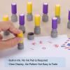 PATIKIL 10mm Letter Stamp, E Alphabet, Red Ink, Purple Shell view 4
