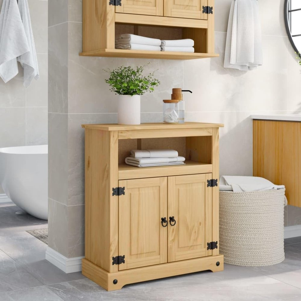 Möbelartikel Home Corona Bathroom Cabinet, 70 x 33 x 80 cm, Solid Pine