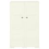 NQJIBUE Home Garden Plastic Cabinet 79 x 43 x 125 cm, Wood Design, Vanilla Ice view 2