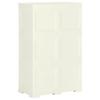 NQJIBUE Home Garden Plastic Cabinet 79 x 43 x 125 cm, Wood Design, Vanilla Ice view 4