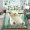MLUNKQAIL 3-Piece Fluffy Animal Duvet Cover Set, 200 x 220 cm, with 2 Pillowcases view 1