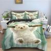 MLUNKQAIL 3-Piece Fluffy Animal Duvet Cover Set, 200 x 220 cm, with 2 Pillowcases view 2