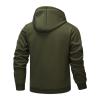SRZYMJ Men's Green Winter Jacket, Warm-Lined Faux Suede Jacket, Quilted Short Coat, M view 3