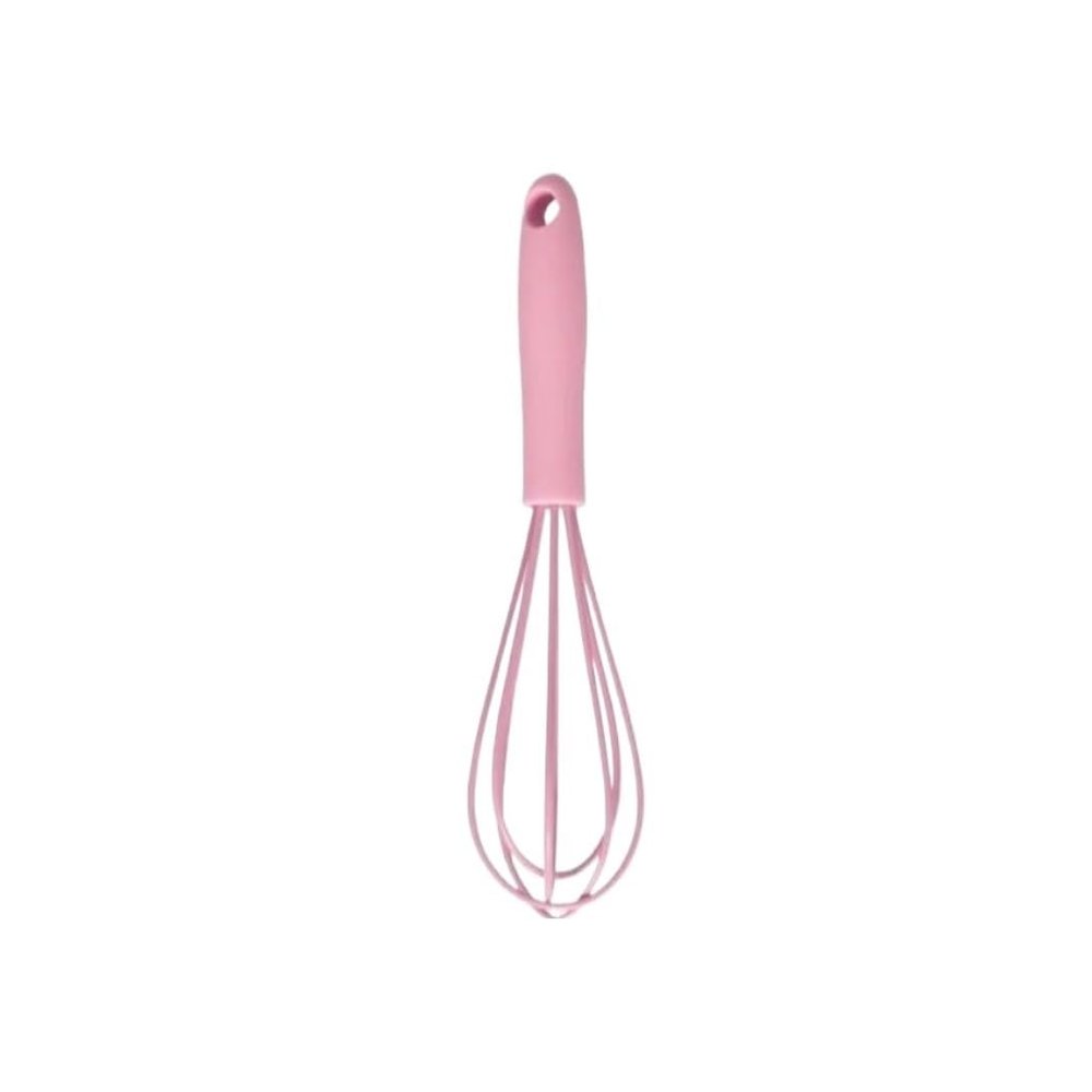 MCLIUJIA Compact Portable Silicone Whisk, Pink