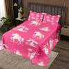 Unicorn Quilted Bedspread Set, 170 x 210 cm, Pink Castle Design view 1