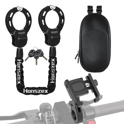 Honszex E-Scooter Lock with Bag and Mount