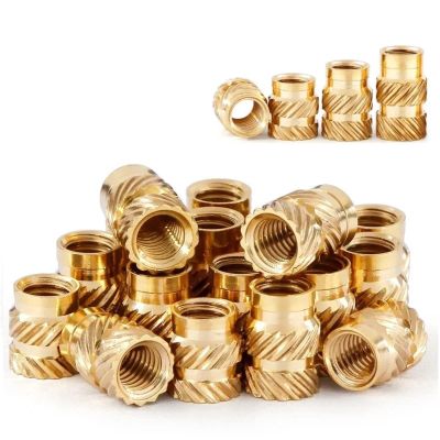Brass Heat-Set Knurled Threaded Inserts for 3D Printing, 3 mm, M4, OD 6 mm, 20 pcs
