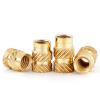 Brass Heat-Set Knurled Threaded Inserts for 3D Printing, 3 mm, M4, OD 6 mm, 20 pcs view 2