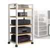 Modern TV Stand, Entertainment Center with 5 Shelves, Corner Audio Rack, 50 x 40 x 100 cm view 1
