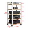 Modern TV Stand, Entertainment Center with 5 Shelves, Corner Audio Rack, 50 x 40 x 100 cm view 2