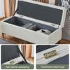 SARKEY Storage Bench with Lid, Light Gray, 120 x 40 x 45 cm view 3